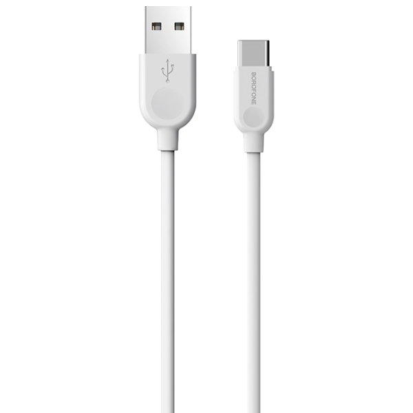 Кабель для телефона BX-14 Borofone USB Type-A + USB Type-C 3 м/ Белый photo 1