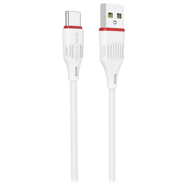 Кабель для телефона BX-17 Borofone USB Type-A + USB Type-C 1 м/ Белый photo 1