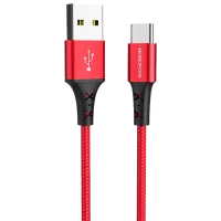 Кабель для телефона BX-20 Borofone USB Type-A + USB Type-C 1 м/ Красный