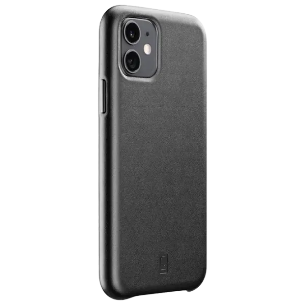 Husă pentru smartphone Apple iPhone 11 Cellularline/ Back/ Leather/ TPU/ Black photo 1