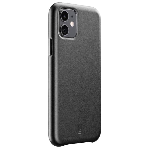Husă pentru smartphone Apple iPhone 11 Cellularline/ Back/ Leather/ TPU/ Black photo 1