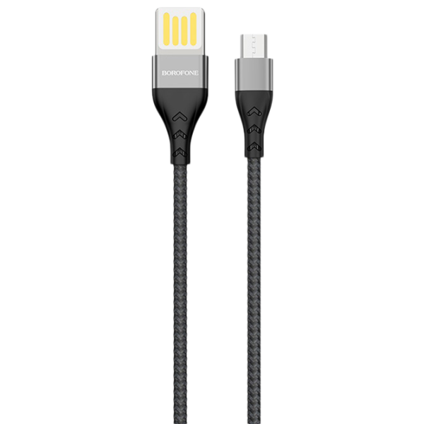 Кабель для телефона BU-11 Borofone USB Type-A + microUSB 1.2 м/ Черный photo 1