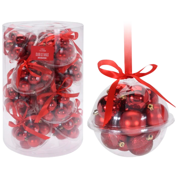Игрушки для ёлки Christmas 37083 3 см/ Красный photo 1