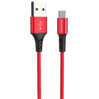 Cablu pentru telefon BX-20 Borofone USB Type-A + microUSB 1 m/ Red