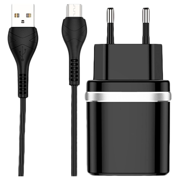 Сетевое зарядное устройство EVO USB QC3.0 (MicroUSB) 3 A/ Черный photo 1