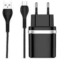 Сетевое зарядное устройство EVO USB QC3.0 (MicroUSB) 3 A/ Черный