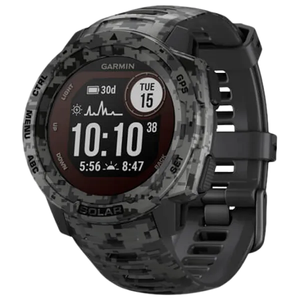 Умные часы Garmin Instinct Solar 0.9"/ 010-02293-05/ Графитовый Графитовый камуфляж photo 1