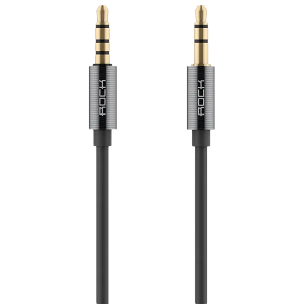 Аудио кабель Rock 3.5 mm + 3.5 mm 1 м/ Серый photo 1 Аудио кабель Rock 3.5 mm + 3.5 mm 1 м/ Серый photo 1