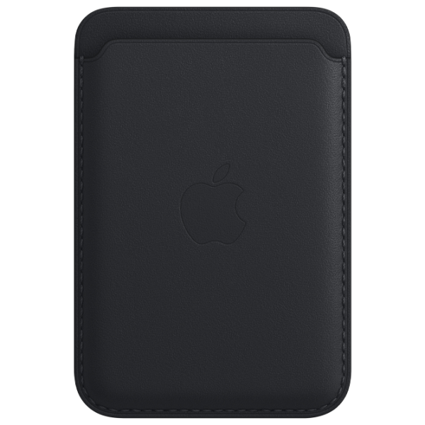 Чехол-бумажник Apple iPhone 12 - 14 All Apple/ MagSafe Back/ Кожа/ Midnight Черный photo 1