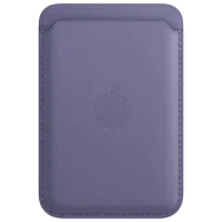 Чехол-бумажник Apple iPhone 12 - 14 All Apple/ MagSafe Back/ Кожа/ Wisteria Пурпурный