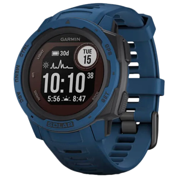 Ceas inteligent Garmin Instinct Solar 0.9"/ 010-02293-01/ Blue photo 1