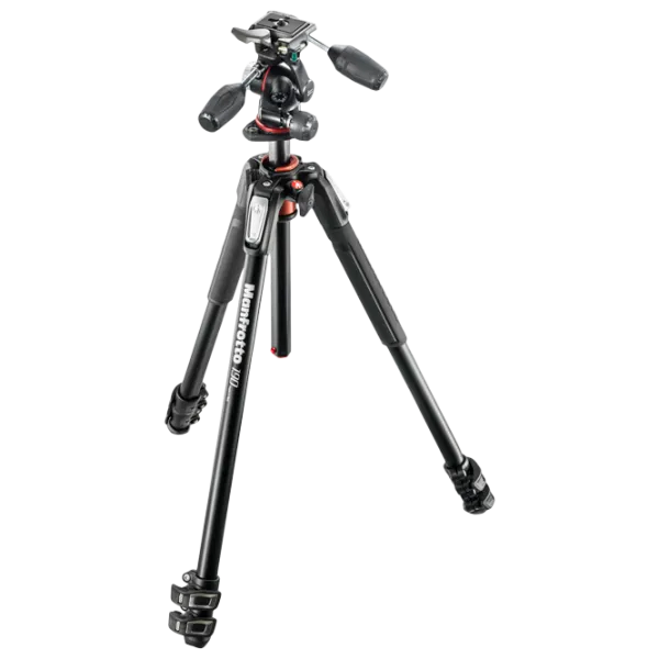 Трипод Manfrotto 190 ALU 3 SECTION KIT 3W HEAD Фото, видео/ Черный photo 1