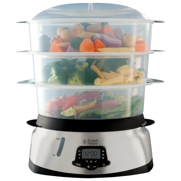 Пароварка Russell Hobbs Maxi Cook 23560-56 1000 Вт/ Нержавеющая сталь photo 1 Пароварка Russell Hobbs Maxi Cook 23560-56 1000 Вт/ Нержавеющая сталь photo 1