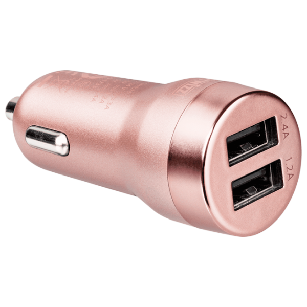 Încărcător auto Artwizz CarPlug 2.4 A/ Pink photo 1
