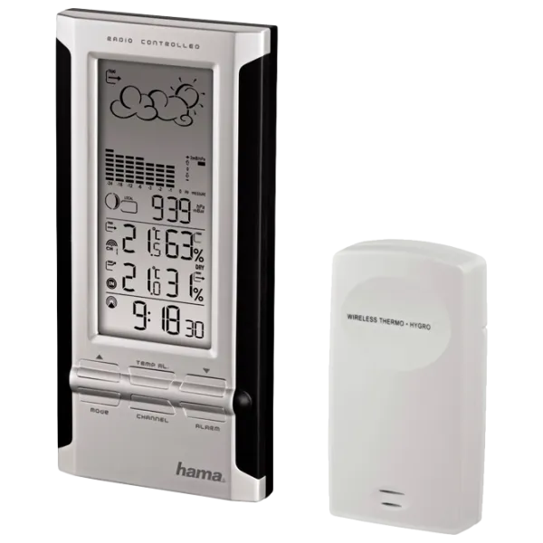 Метеостанция Hama EWS-380 Black Silver photo 1 Метеостанция Hama EWS-380 Black Silver photo 1