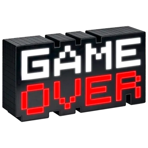 Lampă de masă fan Paladone Game Over PP5016V3 Red Black photo 1