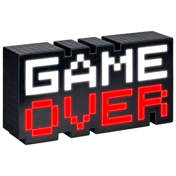 Lampă de masă fan Paladone Game Over PP5016V3 Red Black photo 1