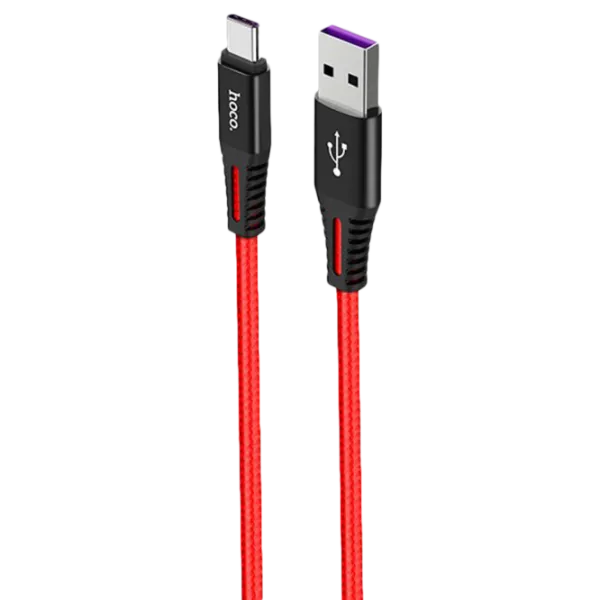 Cablu pentru telefon X22 Hoco USB Type-A + USB Type-C 1 m/ Red photo 1