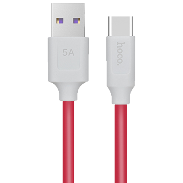Cablu pentru telefon X11 Hoco USB Type-A + USB Type-C 1.2 m/ Red photo 1