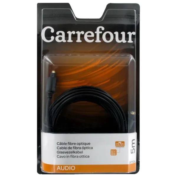 Cablu audio Carrefour Toslink + Toslink 5 m/ Black photo 1