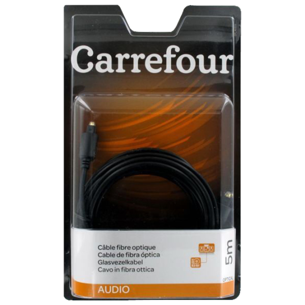 Cablu audio Carrefour Toslink + Toslink 5 m/ Black photo 1