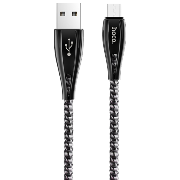 Кабель для телефона U56 Hoco USB Type-A + microUSB 1.2 м/ Серый photo 1