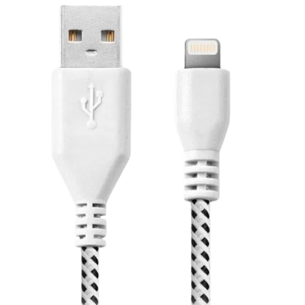 Кабель для телефона Braided i-Mee USB Type-A + Lightning 1 м/ Белый photo 1