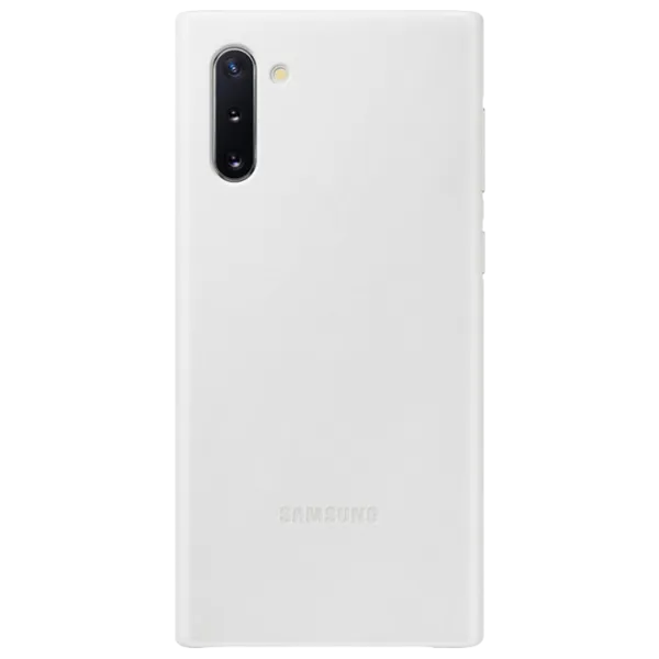 Чехол для смартфона Samsung Galaxy Note 10 Samsung/ Back/ Кожа/ Белый photo 1