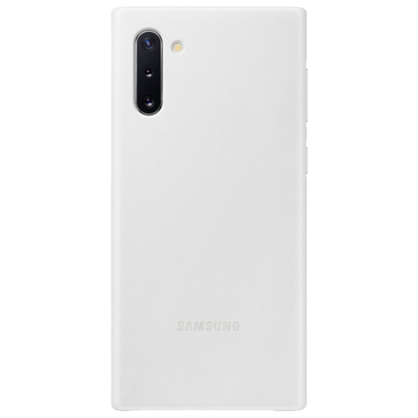 Чехол для смартфона Samsung Galaxy Note 10 Samsung/ Back/ Кожа/ Белый photo 1