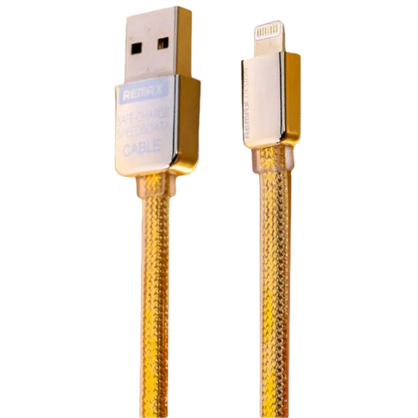Кабель для телефона 20484 Remax USB Type-A + Lightning 1 м/ Золото photo 1