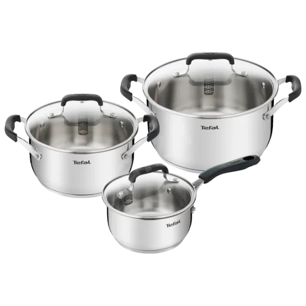 Набор кастрюль Tefal E493S674 5 л Нержавеющая сталь/ Стальной photo 1