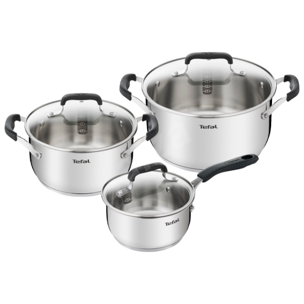 Набор кастрюль Tefal E493S674 5 л Нержавеющая сталь/ Стальной photo 1