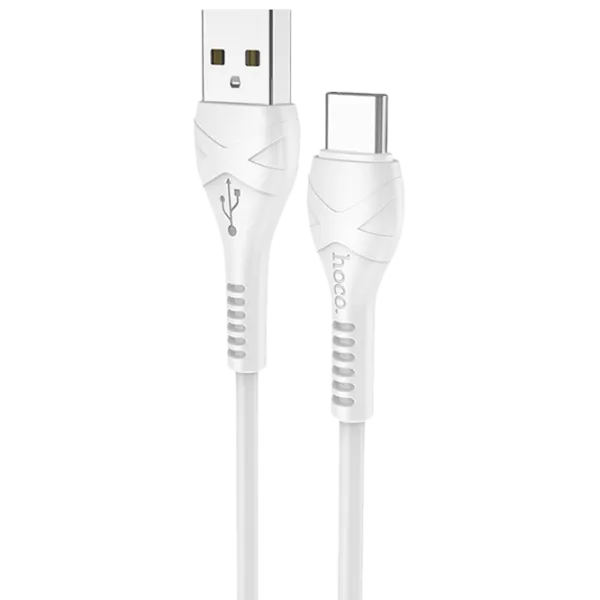 Cablu pentru telefon X37 Cool Power Hoco USB Type-A + USB Type-C 1 m/ White photo 1