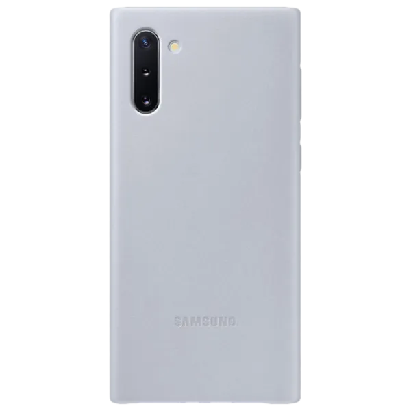 Чехол для смартфона Samsung Galaxy Note 10 Samsung/ Back/ Кожа/ Серый photo 1