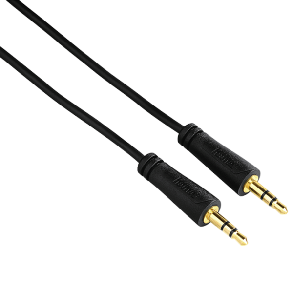 Cablu audio Hama 3.5 mm + 3.5 mm 1.5 m/ Black photo 1