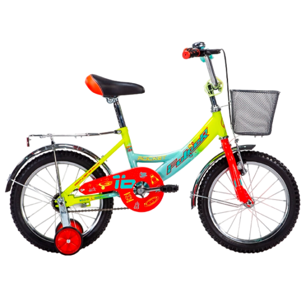 Bicicletă Rocket Fulger 16" Oțel/ Red Yellow photo 1