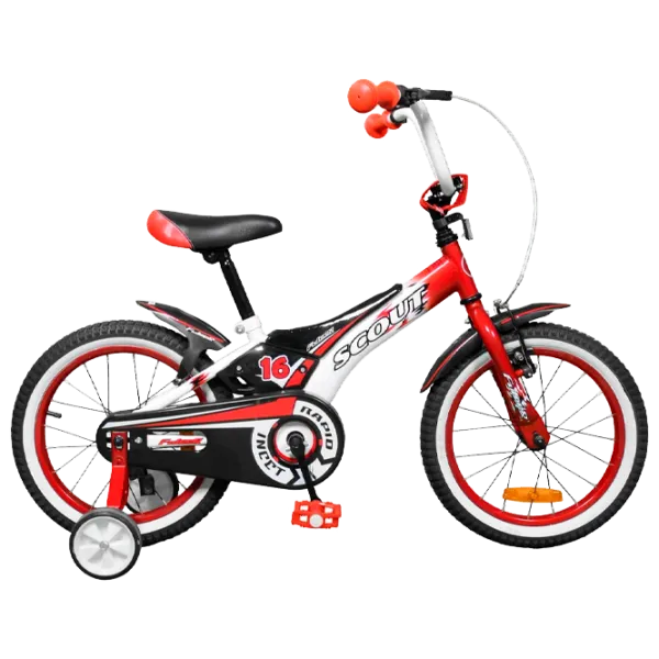 Bicicletă Fulger Scout 16" 9.5" Oțel/ Red Black photo 1 Bicicletă Fulger Scout 16" 9.5" Oțel/ Red Black photo 1