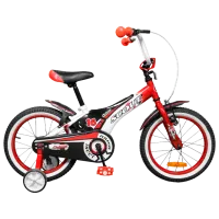 Bicicletă Fulger Scout 16" 9.5" Oțel/ Red Black