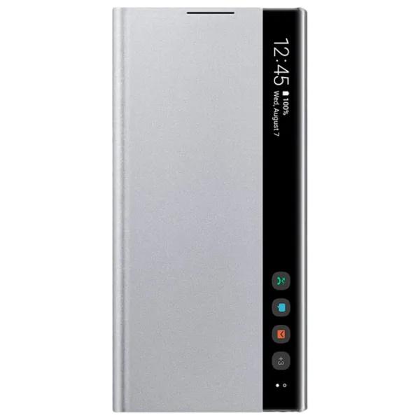 Чехол для смартфона Samsung Galaxy Note 10 Samsung/ Flip Cover View/ PU/ Серебристый photo 1