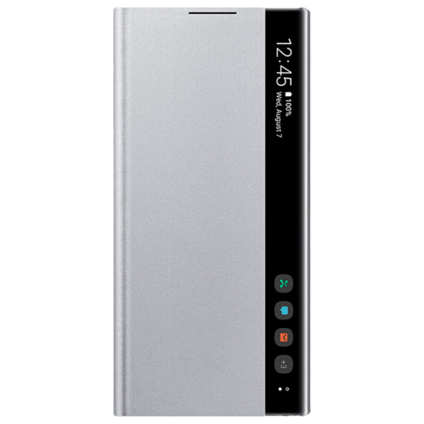 Чехол для смартфона Samsung Galaxy Note 10 Samsung/ Flip Cover View/ PU/ Серебристый photo 1