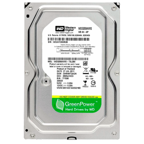 HDD Western Digital AV-GP 320 GB WD3200AVVS/ Silver photo 1