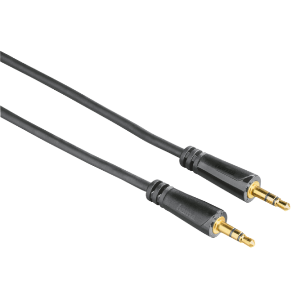 Cablu audio Hama 3.5 mm + 3.5 mm 1.5 m/ Black photo 1