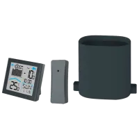 Stație meteorologică cu radio Hama Rainy Black