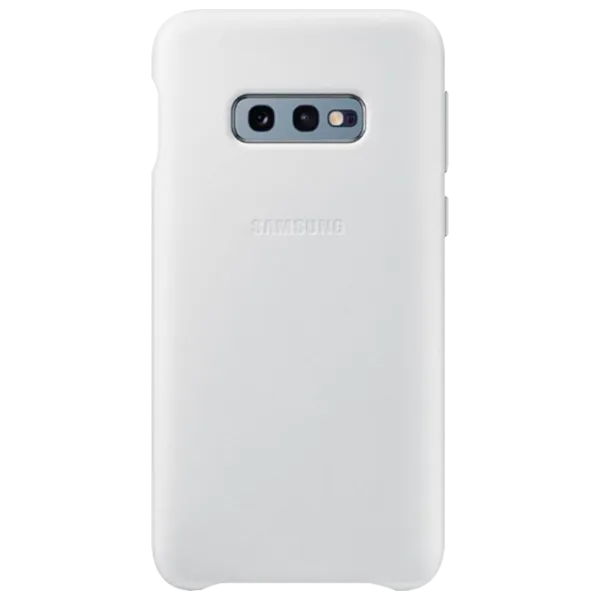 Husă pentru smartphone Samsung Galaxy S10e Samsung/ Back/ Piele/ White photo 1