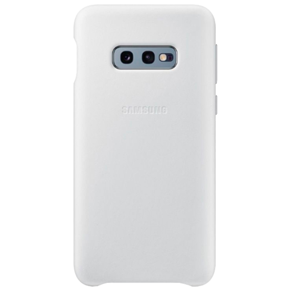 Husă pentru smartphone Samsung Galaxy S10e Samsung/ Back/ Piele/ White photo 1