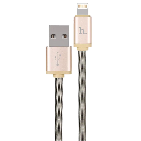 Кабель USB U5 Hoco USB Type-A + Lightning 1.2 м/ Золото photo 1