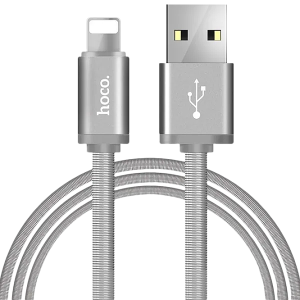 Cablu pentru telefon U5 Hoco USB Type-A + Lightning 1.2 m/ Metallic photo 1