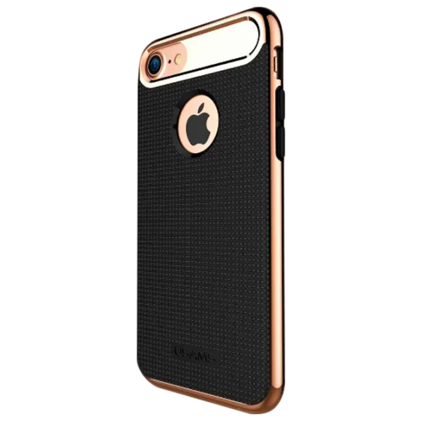 Чехол для смартфона Apple iPhone 7/ 8/ SE2 Usams/ Back/ TPU/ PC/ Черный Золотой photo 1