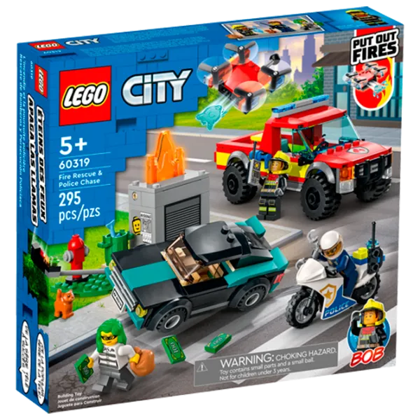 Детский конструктор LEGO Pompieri și urmărire a poliției Пожарные/ Разноцветный photo 1