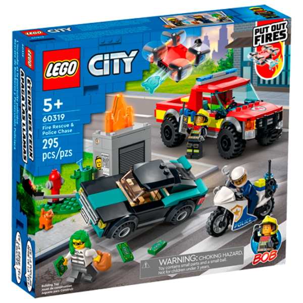 Детский конструктор LEGO Pompieri și urmărire a poliției Пожарные/ Разноцветный photo 1